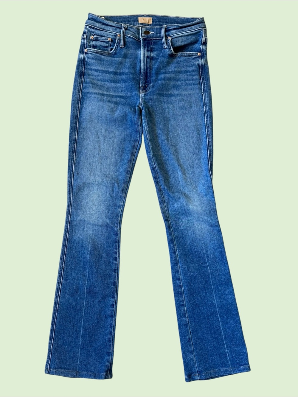 MOTHER The Double Insider Heel jeans in “Opposites Attract”